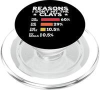 Reasons I don't hit the Clays Funny Trap Skeet Shooting PopSockets PopGrip for MagSafe