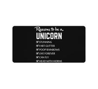 Reasons to Be Unicorn Mouse Pad Desk Mat Non-Slip Mousepad Writing Pads Office Decor 30x60cm