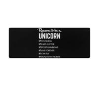 Reasons to Be Unicorn Mouse Pad Desk Mat Non-Slip Mousepad Writing Pads Office Decor 30x80cm