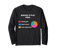 Reasons to Play Padel Sarcastic Sarcasm Paddle Tennis Player Long Sleeve T-Shirt