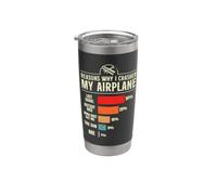 Reasons why i Lost Model Airplane Crash Funny RC Plane Pilot Stainless Steel Insulated Tumbler