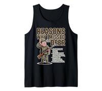 Reasons Why I Missed The Deer Funny Hunting Deer Hunting Tank Top