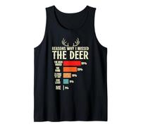 Reasons Why I Missed The Deer Funny Hunting Hunter Vintage Tank Top