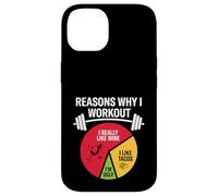 Reasons Why I Workout Funny Wine Tacos Pie Chart Meme Design Case for iPhone 14