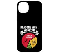 Reasons Why I Workout Funny Wine Tacos Pie Chart Meme Design Case for iPhone 14 Plus