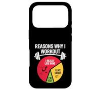 Reasons Why I Workout Funny Wine Tacos Pie Chart Meme Design Case for iPhone 17 Pro