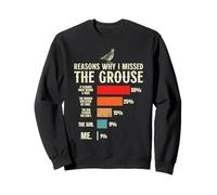 Reasosn why i missed the Grouse hunting Funny Grouse Hunter Sweatshirt