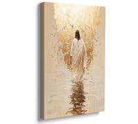 Reateforin Jesus Walking on Water Pictures Bible Verse Wall Art Jesus Wall Decor Christian Gift Trendy Living Room Home Decor Christian Print Scripture Wall Art Christian Decor for Bedroom 16"x24"