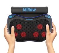 REATHLETE Millow Cordless Massage Pillow with Adjustable Heat - Shiatsu Back and Neck Support Pillow Deep Tissue Electric Massage- Ideal for Home, Car, Chair Office, and Travel Relaxation