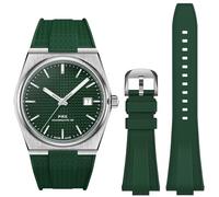 REBANDACE Strap for Tissot PRX Watch,Soft Liquid State Silicone Band for Tissot PRX Powermatic 80,12mm Men Women Replacement Bands for Tissot PRX Series Watch 40mm (Army Green)