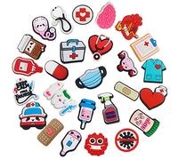 Rebanky 26 Pcs Shoe Charms Medical Nurse Shoe Charms for Clogs Shoes Decoration Charms Stethoscope Shoe Charm Shoe badges for Kids Girls Boys Teens Men Women and Adults