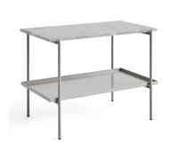 Rebar Side Table L45 Gray Marble