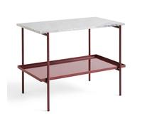 Rebar Side Table L45 Red/ Gray Marble