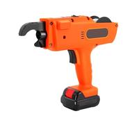 Rebar Tying Machine, 8-34mm Automatic Rebar Tie Gun, Handheld Cordless Steel Bar Rod Tying Tool with 2 Batteries, Adjustable Tightness, for Mesh Steel Cages Building Construction(Orange)