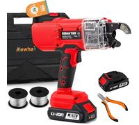 Rebar Tying Machine, Automatic Rebar Tie Gun, Electric Cordless Wire Twister Tool, Battery Powered 1-9 Tightness Adjustable for Φ 0.3" to 1.3" Rebars
