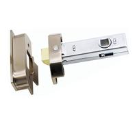 Rebated Tubular Mortice Latch Heavy Duty Door Latch with CWS Fixings Included for Double and Rebated Doors (Satin Chrome, 76mm)