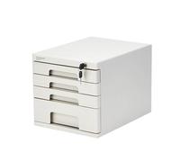 REBCACE Filing Cabinet Office Desktop Cabinet 4 Drawers File Storage Cabinet Storage Box Lockable Bookcase,White