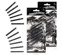 REBECASKYENS 18 Pieces Graphite Material Sticks, Square Compressed Charcoal Sticks Drawing Pencils Set for DIY Drawing Crafts, Sketching, Shading, Beginners and Artists
