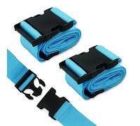 REBECASKYENS 2 Pack Blue Polypropylene Nylon Buckle Straps, Luggage Strap, Compatible with Car, Van, Truck