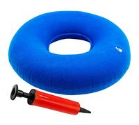 REBECASKYENS 2 Pcs Donut Cushion Seats,Pile Cushion,Portable inflatable Ring Cushion for Hemorrhoid, Tailbone, Coccyx Pain Relief - Air Pump included (Blue & Grey)