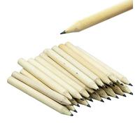 REBECASKYENS 24 PCS 1 Pack Short Round Pencils Mini Pencils: Pine Logs, Graphene, Hexagonal, 2mm And Above, Black, Unisex, 50 Grams, 8.8cm, Kindergarten, School, Office, Home, Writing, Drawing