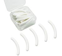 REBECASKYENS 24 Pcs White Eyelash Curler Refills, Silicone Pad Replacement, ABS Material, Universal Eyelash Curler Pads