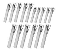 REBECASKYENS 36 PCS Silver Metal Alligator Hair Clips, 3 Assorted Sizes (75mm, 65mm, 55mm), 12 Each, Unisex, Retro Style, Hair Securing & Decorative, Office Organization, DIY Crafts, Women & Girls