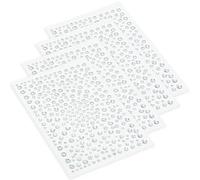 REBECASKYENS 4 Sheets Clear Rhinestone Sticker, Face Sticky Gems, Self-Adhesive Acrylic Crystal Gems Stickers Sheets for DIY Crafts Decoration Makeup Festival Carnival, Assorted Size, 1300 Pieces