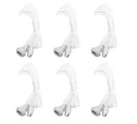 REBECASKYENS 6 Pcs White Light Pull Cord,Spare Cord Pull for Ceiling Switch,Replacement Cord Pull for Ceiling Switch, String with Connector for Ceiling Switches Bathroom Light (1.5m/59inch)