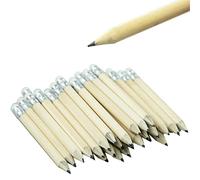 REBECASKYENS 60 Pieces Half Mini Pencils With Rubbers on the End for Writing and Drawing