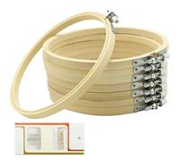 REBECASKYENS 8PCS Embroidery Hoop Set Bulk Bamboo Round Cross Stitch Hoops Mini Bamboo Hoop Embroidery Hoops Cross Stitch Hoops for DIY Art Crafts Convenient Sewing