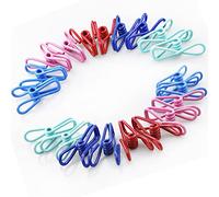 REBECASKYENS Food Bag Clips - Pack of 30, Steel & PVC Coated, 2.1 Inch, Multi-Colored, Multi-Purpose