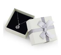 REBECASKYENS Jewellery Gift Boxes with Lids - 7.5 * 7.5 * 3.5cm Square Paper Boxes for Necklaces, Candy, Gift Cards