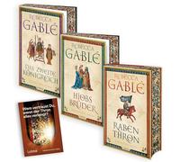 Rebecca Gablé Bücherset - Historischer Roman Mittelalter, 3 Bände (Helmsby-Reihe): Das zweite Königreich, Hiobs Brüder & Rabenthron - Limitierte Edition vom Autor signiert, plus exklusiver Postkarte