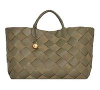 Rebecca Minkoff Frankie Woven Tote Bag, Women's Leather Shoulder Handbag, Willow