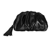 Rebecca Minkoff Ruched Clutch Purse, Women's Faux Leather Small Evening Bag, Black, Small