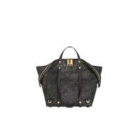 Rebecca Minkoff Surplus Womens Tote Bag | Black Genuine Leather Double Strap Shoulder Bag | Zip Closure & Inside Back Zip Pocket