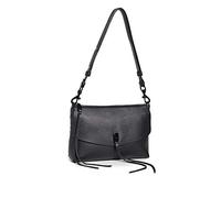 Rebecca Minkoff Women's Darren Top Zip Shoulder Bag, Black/Black, One Size
