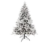 Rebecca Mobili Christmas Tree 210, Artificial Tree, Snow Effect, Pvc Pe, Metal Base, 1791 Branches, Umbrella Opening - Dimensions: 210 × 137 × 137 cm (HxWxD) - Art. RE6759