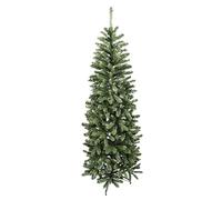Rebecca Mobili Narrow Fake Tree, Artificial Christmas Trees, Plastic Support Green, 497 Branches, Home Decorations Bar Restaurant - Size: 150 x 69 x 69 cm (HxWxD) - Art. RE6754
