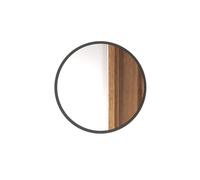 Rebecca Mobili Round Mirror, Wall Mirror, Dark Grey, Chipboard Glass, Modern Style, for Entryway or Hallway - Size HxWxD: 60 x 60 x 2 cm - Art. RE7216