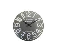 Rebecca Mobili Wall Clock, Wall Clock, Gray, Mdf, Round, Modern Design, For Kitchen Living Room - Measurements: 33.8 x 33.8 x 4 cm (HxWxD) - Art. RE6572