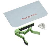 Rebecca Online Guitar Capo for Guitars, Ukulele, Banjo, Mandolin, Bass （with Guitar Picks） (Green)