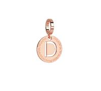 Rebecca Rose Gold Letter Charm - D