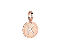 Rebecca Rose Gold Letter Charm - K