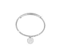 Rebecca Silver Crystal Letter N Bracelet - Silver