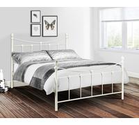 Rebecca - Single - Metal Bed - White - Metal - 3ft - Happy Beds
