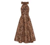 Rebecca Vallance Clarice ruffled belted midi dress - Brown 8-10-12-14