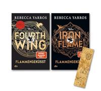 Rebecca Yarros - Flammengeküsst Buchset Band 1-2 - Fourth Wing, Iron Flame - Fantasy Taschenbuch Romantasy über Drachenreiter Magie Liebe Abenteuer - Roman auf Deutsch mit exklusivem Lesezeichen