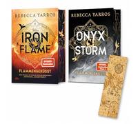 Rebecca Yarros - Flammengeküsst Bücherset Band 2+3 Iron Flame & Onyx Storm inkl. Deluxe-Ausgaben mit Farbschnitt - Fantasy Roman über Drachen, Magie, Liebe & Abenteuer mit exklusivem Lesezeichen